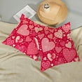 thumbnail image 5 of Valentines Day Pillow Covers 20x20 Inch Set of 2 Red Pink Love Heart Valentines Decorative Throw Pillows Valentines Anniversary Decor Pillow Cases Linen Outdoor Cushion Covers for Couch Sofa, 5 of 6