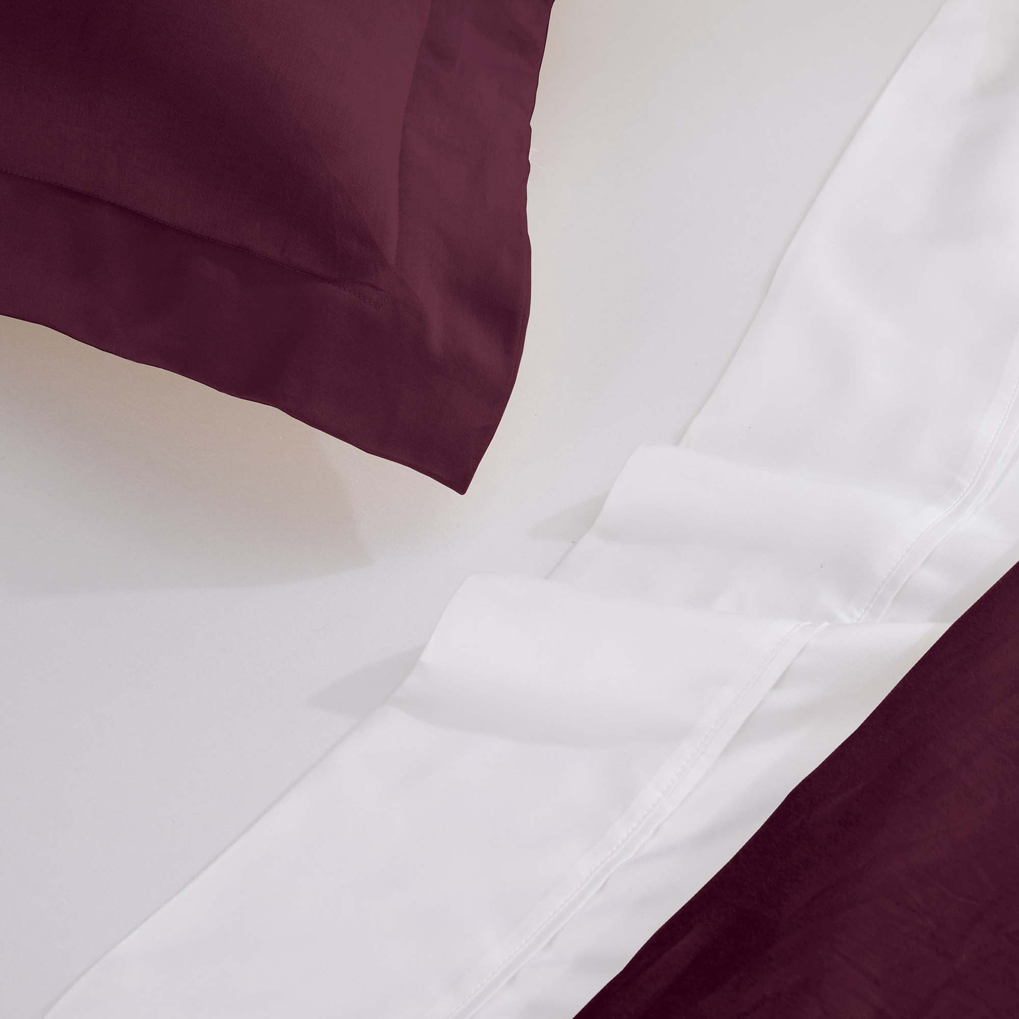 Superior Egyptian Cotton 400 Thread Count Duvet Cover Set, King/California King, Plum