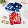thumbnail image 6 of Grblisyd 4th of July Dresses for Girls Red White and Blue USA Patriotic Dress American Flag Crew Neck Short Sleeve A Line Dress Size 7, 6 of 6