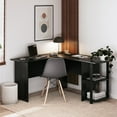 thumbnail image 4 of Ameriwood Home L Shaped Desk with Side Storage, Black Oak, 4 of 16