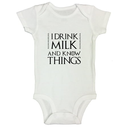 Kids Game of Thrones Breast Feeding Onesie “I Drink Milk and Know Things” 24 Months,