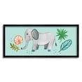 thumbnail image 2 of Stupell Industries Cute Whimsical Elephant Plant Botanical Illustration Paintings White Framed Art Print Wall Art, 24x10, by Heather Strianese, 2 of 5