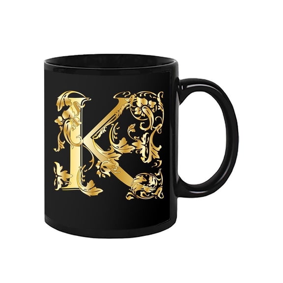Fancy Golden Letter F Design  Mug Unisex's -Image by Shutterstock