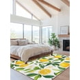 thumbnail image 2 of Country Lemon Area Rug for Bedroom 2.7x5 Ft Leaf Flowers Watercolor Plants Farmhouse Super Soft fuzzy Throw Rug Non-Slip Fluffy Plush Indoor Floor Carpet for Living Room Nursery Home Decor, 2 of 8