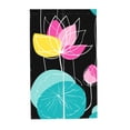 thumbnail image 7 of XMXT Japanese Noren Doorway Room Divider Curtain,Hand Drawn Lotus Flowers Restaurant Closet Door Entrance Kitchen Curtains, 34 x 56 inches, 7 of 7