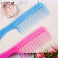 thumbnail image 5 of FrostHike 4 Pieces 9 1\\/2 Inches Anti-static Large Tooth Detangle Comb, Wide Tooth Hair Comb Salon Shampoo Comb for Long Hair and Curly Hair (Mutil Color 3), 5 of 5