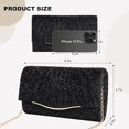 thumbnail image 3 of HLJDBB Clutch Purses for Women Formal Dressy Evening Bag Handbags Crossbody Bag for Wedding Cocktail Prom Party Elegance Charm-black, 3 of 10