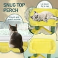thumbnail image 5 of ZephyPaws 29in Cute Cat Tree Kitten Tower for Indoor Cat,Sisal Scratching Posts with Condo,Jump Platform Cat Furniture Activity Center Play House,Yellow Green, 5 of 9