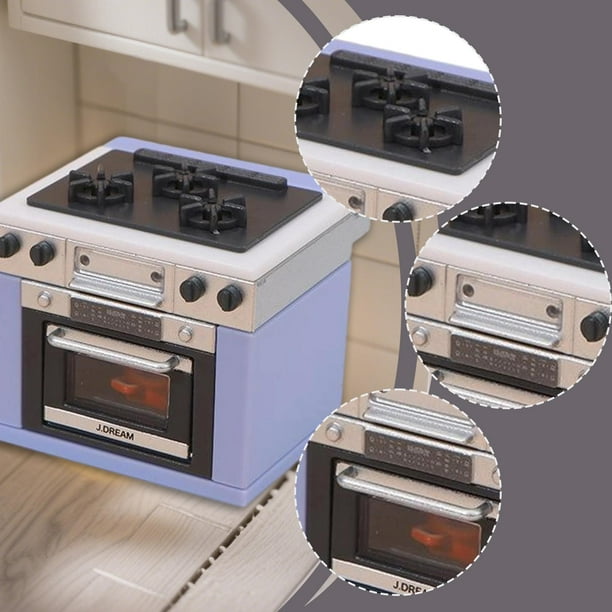 Juego De Cocina En Miniatura Para Casa De Muñecas A Escala 1/12 – Muebles De Estufa Y Fregadero De Madera, 2 Piezas