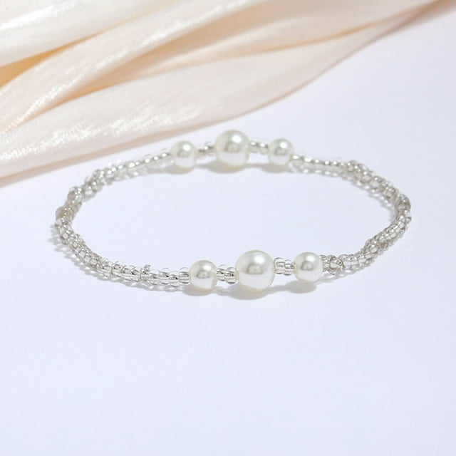 Langgg Rice Bead Ankle Bracelet Unique Colour-fast Ankles Chains Exquisite Handmade Multi-purpose Chic Girls Anklets Feet Decor 34