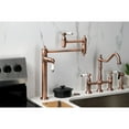 thumbnail image 3 of Kingston Brass KS370PLAC Restoration Deck Mount Pot Filler Faucet, Antique Copper, 3 of 8