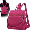 thumbnail image 2 of Sac à Dos à Multiples Fermetures Éclair, Petits Sacs à Dos en Nylon, Mini Sac à Dos – Sac à Dos de Voyage à Bandoulière, Sac de Jour Décontracté 11,81 X 11,81 Po Sac Cartable, Mini Sac à Dos de Randonnée Imperméable (Rouge Vin), 2 of 9