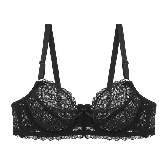 Wiyuqeen Plus Sized Lace Bras for Women Solid Plain Push-up Bralettes Lifting Full Cups Tshirt Bras Soft Lightweight Bras with Wires