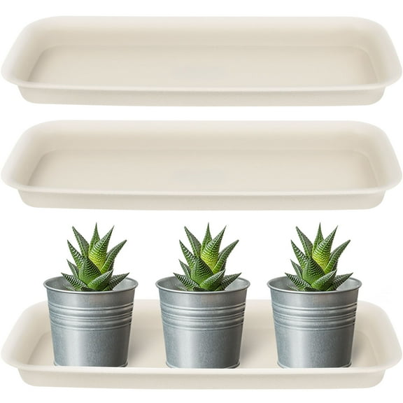 TABLETREANDS 3Pcs Garden Trays for Plants for Homeowners 13.36X5.50X1.18in