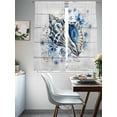 thumbnail image 3 of Summer Conch Sheer Curtains 72 Inch Long 2 Panels, Ocean Underwater Shell Flower Wood Grain Coastal Light Filtering Rod Pocket Curtains, Sheer Voile Drapes for Living Room Bedroom, 52"x72", 3 of 8