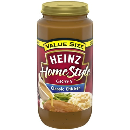 (2 Pack) Heinz Home-Style Classic Chicken Gravy, 18 oz (Best Gravy In A Jar)