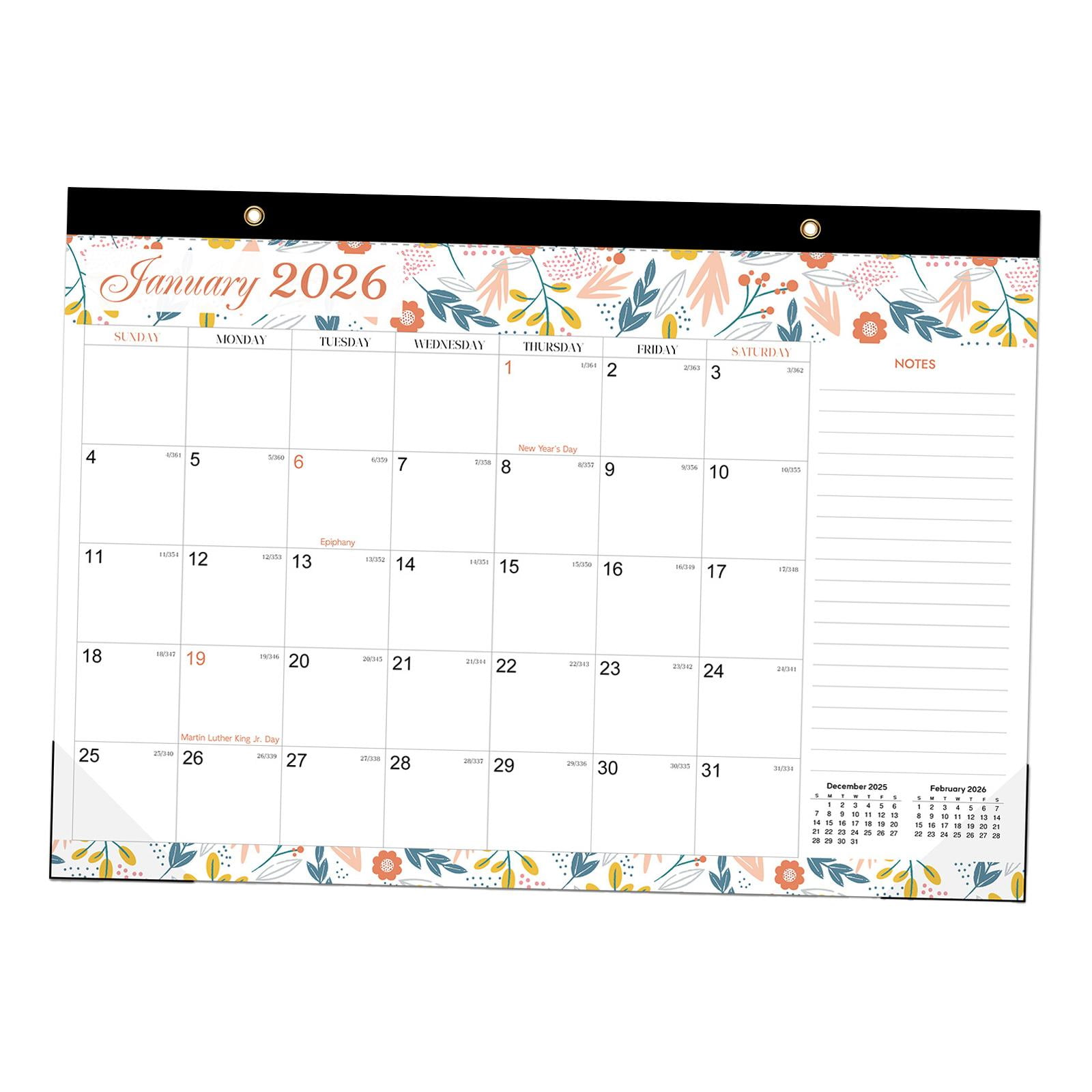 1 Desk Calendar 2026-2027 Monthly Planner with to Do List for Home Office School Tabletop Wall Hanging