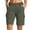 Gray Green#2110, variant on FEN AI Women's Cotton Summer Casual Shorts Multi-Pockets Relaxe-Fit Twill Bermuda Cargo Short for Travel Daily Work