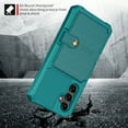 thumbnail image 7 of TECH CIRCLE Galaxy A54 5G Wallet Case, Shockproof Rubber Card Holder Wallet PU Leather Back Phone Case Kickstand Protective Scratch Hybrid Bumper Shell for Samsung Galaxy A54 5G 6.5" 2023,Green, 7 of 7