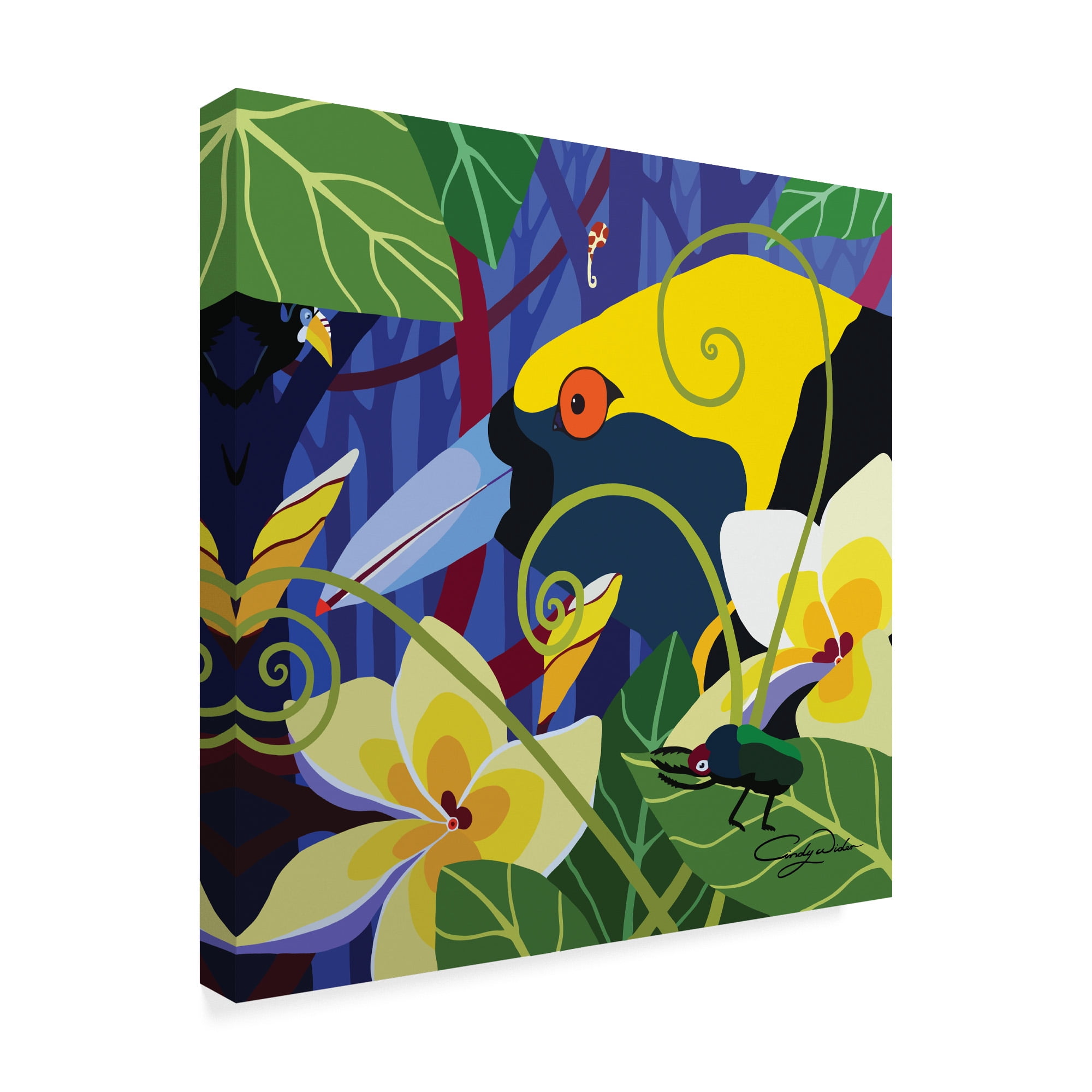 Trademark Fine Art 'Yellow Bird Of Paradise' Canvas Art by Cindy Wider