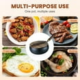 thumbnail image 6 of Suntuup Japanese Iron Pan, Uncoated Thick Iron Pot, 9.45in Suitable for Pots On Electric Stoves, Induction Cookers And Gas Stoves (24cm with wooden lid), 6 of 7