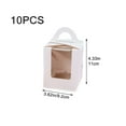 thumbnail image 6 of Hzzsbu Cupcake Boxes, 10 Pcs Single Paper Cupcake Holder Containers, Candy Cookies Desserts Gift Boxes with Window and Handle for Wedding Birthday Party, 6 of 7