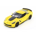 thumbnail image 2 of Diecast Car & Display Case Package - 2017 Chevy Corvette Z06, Yellow - Welly 24085WYL - 1/24 Scale Diecast Model Toy Car w/Display Case, 2 of 3
