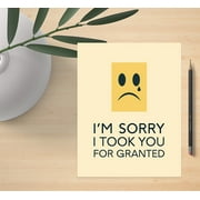 Koyal Wholesale Funny I'm Sorry Jumbo Card I'm Sorry I Took You For Granted I'm Sorry Greeting Card with Envelope 1-Pk