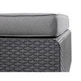 thumbnail image 3 of Keter 238231 Salta Graphite Plastic Outdoor Ottoman with Sunbrella Gary Cushion, 3 of 8