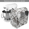 thumbnail image 2 of Dutch Stand Mixer Cover, Traditional Netherlands Illustration with Hand Drawn Windmills Tulips, Kitchen Appliance Organizer Bag Cover with Pockets, 5 Quarts, Brown and White, by Ambesonne, 2 of 4