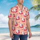 thumbnail image 3 of Fotbe Bunny And Strawberry Camisa Hawaiana para Hombre Unisex – Camisa Casual de Verano con Botones de Manga Corta de Algodón y Lino,X-Large, 3 of 7
