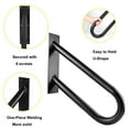 thumbnail image 3 of Lishi Black U-Shaped Handrail for 1-2 Outdoor Steps, 20" Stair Railing, Garage Safety Grab Bar, 3 of 5