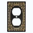 thumbnail image 2 of Metal Light Switch Plate Cover Elegant Victorian Floral Frame Black FRA075, 2 of 13