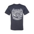 thumbnail image 2 of Wild Bobby, Shake Rattle And Roll Vintage Hot Rods Pop Culture Men's Graphic T-Shirt, Vintage Heather Navy, 3XL, 2 of 3
