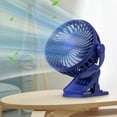 thumbnail image 4 of Clip on Desk Fan - 5.35"x6.02" USB Rechargeable 3 Speed Quiet Personals Fan with Strong Airflow, 360° Adjustable Head, Ideal for Office, Dorm Room, Bedside, Travel, 4 of 6