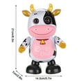 thumbnail image 3 of Dancing Cow Musical Toy With Color Lights And 14 Different Songs 8.3X5.7X2.8 Inches Fun Rotating Robot Toy For Kids With Swinging Arms And Sound Effects Requires 3 Aa Batteries Not Include, 3 of 9