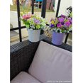 thumbnail image 2 of Set of 10 Metal Flower Pots Hanging Vase Planting Basket without Drainage Hole, Detachable Hook, Garden Fence Balcony Decoration, 2 of 5