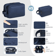 thumbnail image 6 of Toiletry Bag for Men, PU Leather Travel Toiletry Organizer with Handle, Water Resistant Travel Essentials for Women, Travel Storage Bags with Divider for Cosmetics Toiletries Brushes Tools, Blue, 6 of 7