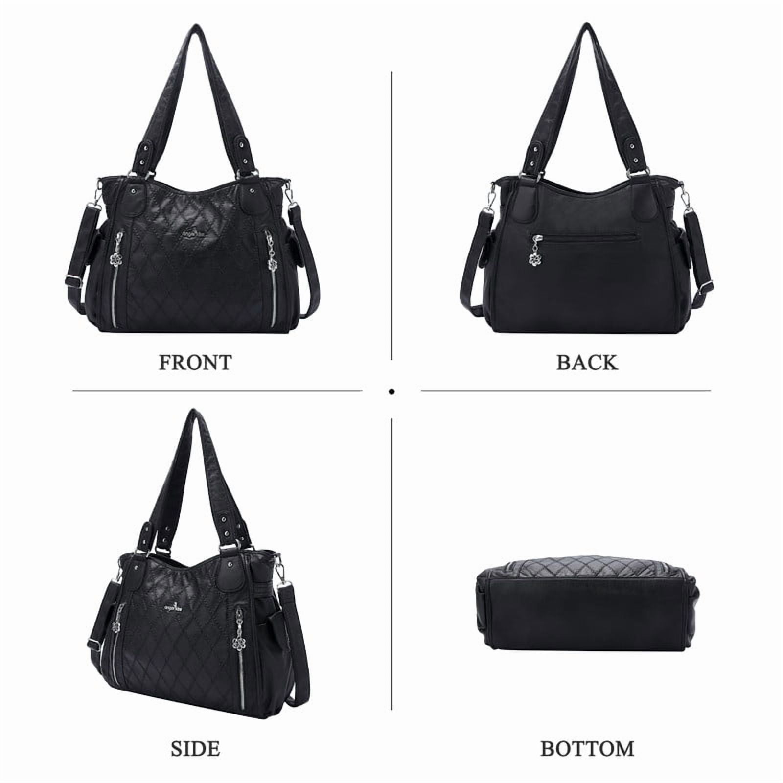Angel Kiss Handbags for Womens Top-Handle Hobo Purse Roomy Casual Shoulder Bags PU Tote Satchel Purse for Womens