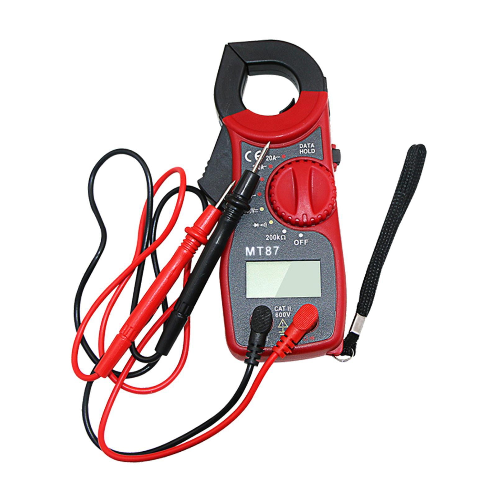 Miulika Digital Clamp Meter Multimeter Tester Ammeter Resistance Tester,Utility Tool,Sturdy, DC Multimeter for Measure Current Red Black