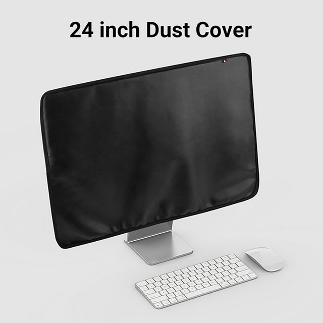 Dust Cover Resilient Waterproof Anti-scratch Desktop Monitor Faux Leather Protective Cover for iMac 24 Inch