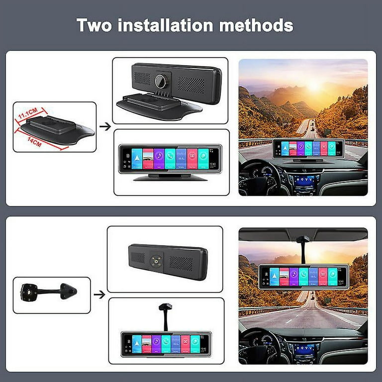 4.5 Inch IPS Touch Screen Car DVR 360 Degree Panoramic Dual Record