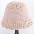 thumbnail image 2 of CoCopeaunts Women Bucket Hat Winter Fashion Two-Color Splicing Girl Knit Hat Warm Trendy Foldable Warm Comfortable Crochet Caps, 2 of 8