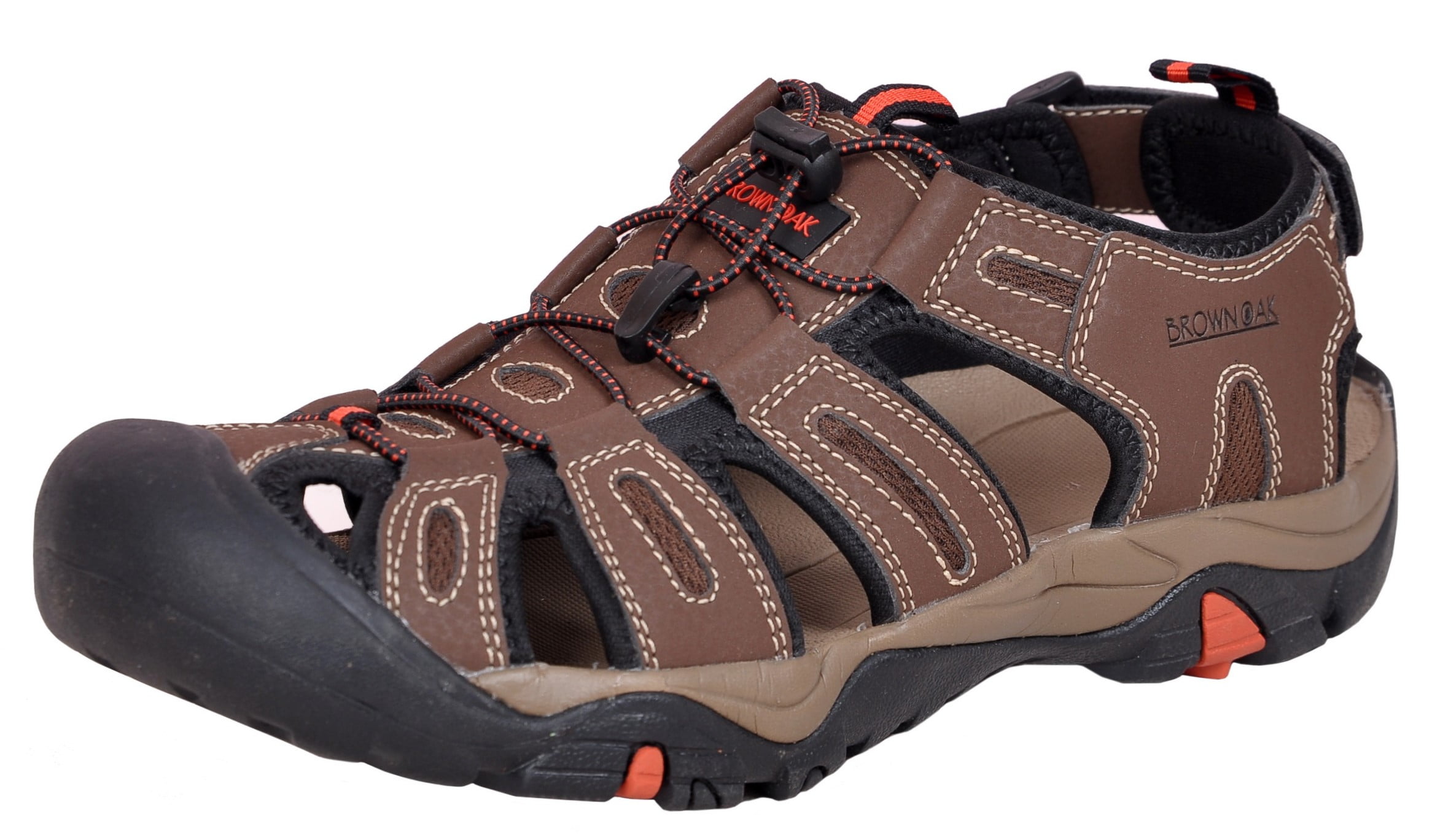 Men Genuine Leather Casual Hiking Shoes Closed Toe Sport Sandals Outdoor US 6-12 