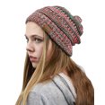 thumbnail image 4 of NYfashion101 Exclusive Unisex Two Tone Warm Cable Knit Thick Slouch Beanie Cap - Xmas Mix, 4 of 4