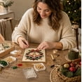 thumbnail image 3 of Framed Christmas DIY Diamond Painting Art Kit Pearl Rhinestone Craft Set for Adults Holiday Party Wall Decoration Handmade Festive Gift 20x20cm, 3 of 4