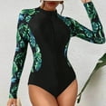 thumbnail image 2 of PuLe Womens One Piece Long Sleeve Swimsuit Rash Guard Bathing Suit Boyleg Bottom UPF 50+ Surfing Swimwear ﻿, 2 of 4