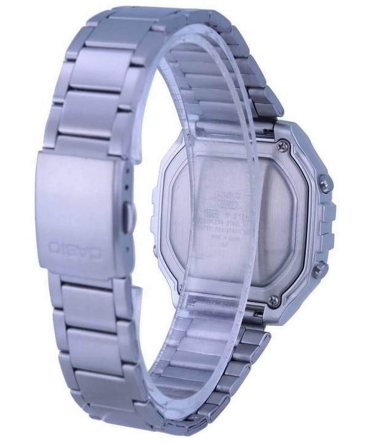 Casio W218HD-1A Men's Stainless Steel Digital Wristwatch