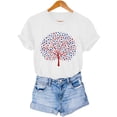 thumbnail image 7 of Vetsdori Womens American Flag Shirts Red White and Blue Summer Pullover Short Sleeve USA Years Anniversary,4th of July Casual Graphic Crew Neck Tops for Women Fashion, 7 of 7