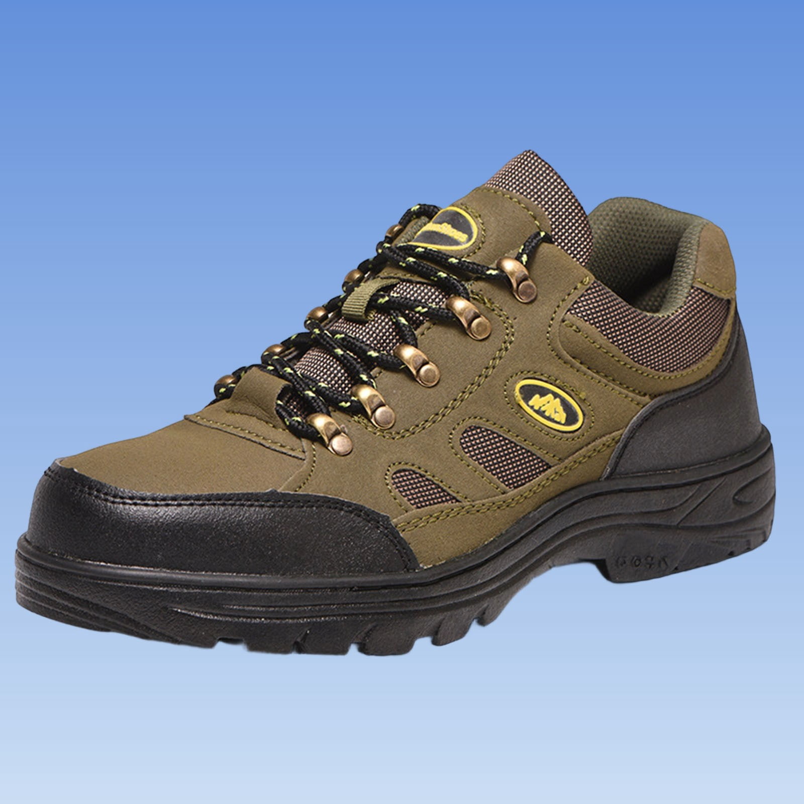Womens Low Top Hiking Shoes Non Slip Durable Water Resistant Rubber Outsole Trail Trekking Outdoor Army Green,Size 5.5